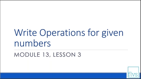 Thumbnail for Writing Expressions with Given Numbers