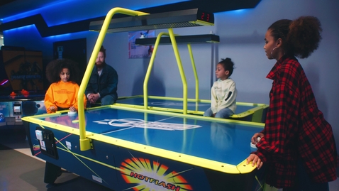 Thumbnail for Playing air hockey