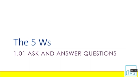Thumbnail for Ask and Answer Questions