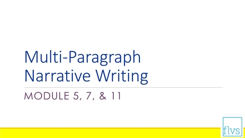 Thumbnail for Multi-Paragraph Narrative Writing