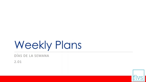 Thumbnail for Weekly Plans