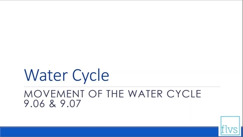 Thumbnail for Movement in the Water Cycle