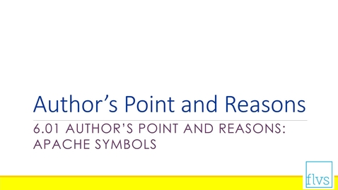 Thumbnail for entry Author's Points and Reasons