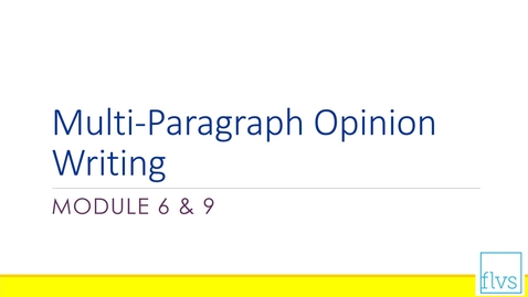 Thumbnail for Multi-Paragraph Opinion Writing