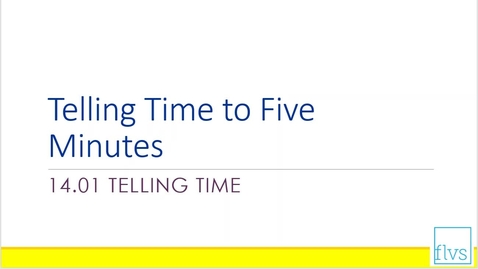 Thumbnail for Telling time to the minute