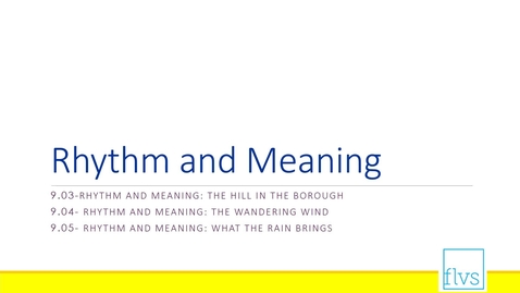 Thumbnail for Rhythm &amp; Meaning
