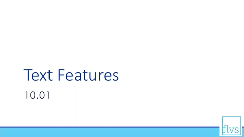 Thumbnail for Text Features