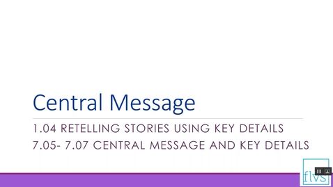 Thumbnail for Central Message