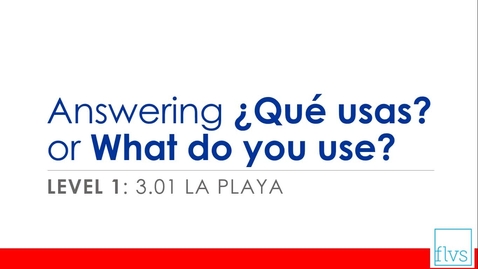 Thumbnail for Answering: What do you use in Spanish?