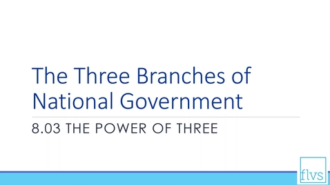 Thumbnail for entry Three Branches of National Government