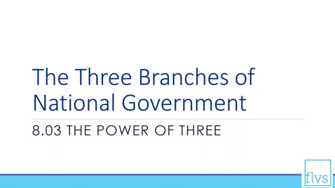 Thumbnail for Three Branches of National Government