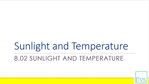 Thumbnail for entry Sunlight and Temperature