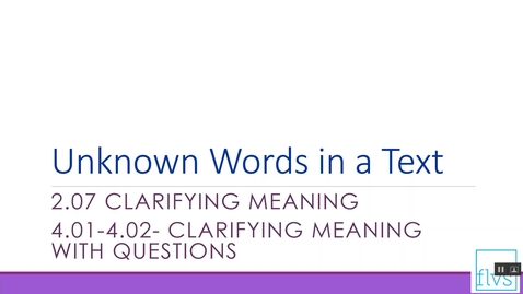 Thumbnail for Unknown Words in a Text