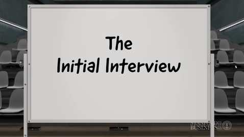 Thumbnail for The Initial Interview
