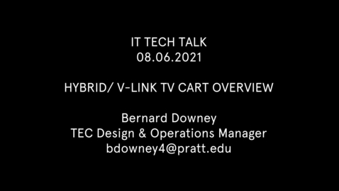 Thumbnail for entry Hybrid/ V-Link TV Cart Overview