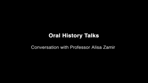 Thumbnail for Conversation With Professor Alisa Zamir