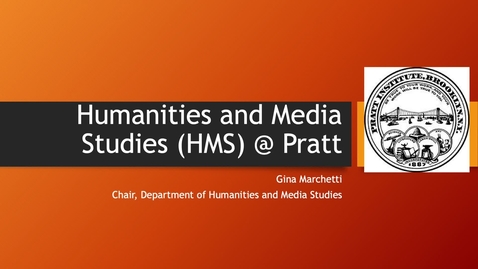 Thumbnail for entry Humanities and Media Studies at Pratt Take 4.mov