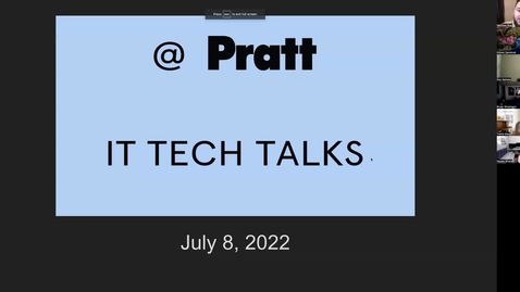 Thumbnail for entry Tech Talk July 2022