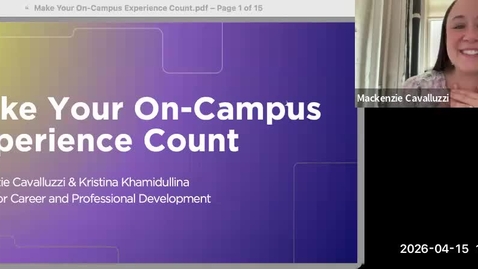 Thumbnail for Make Your On-Campus Experience Count