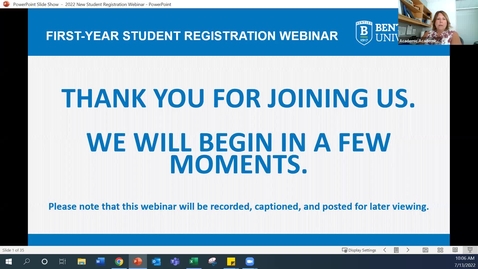 Thumbnail for entry 2022 First-Year Student Registration Webinar