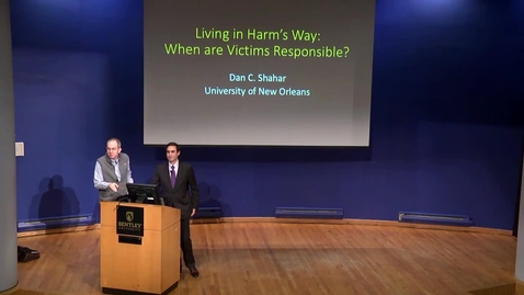 Thumbnail for Living in Harm's Way: When Are Victims Responsible? - March 4, 2020
