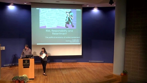 Thumbnail for Risk, Responsibility and Resentment: The Political Economy of Online Harassment - October 4, 2018