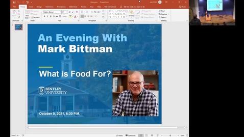 Thumbnail for What is Food For? An Evening With Mark Bittman and Panel Discussion - October 5, 2021