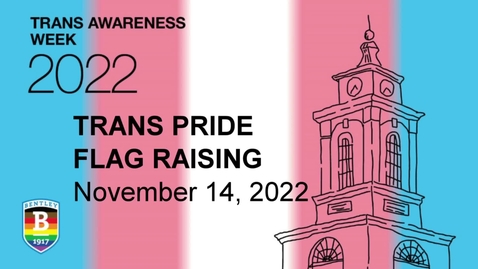 Thumbnail for entry TRANS PRIDE FLAG RAISING  - November 14, 2022