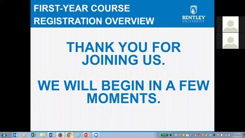 Thumbnail for entry First Year Course Registration Webinar