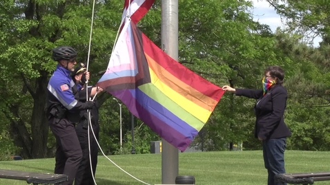 Thumbnail for 2020 Progress Pride Flag Raising at Bentley