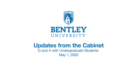 Thumbnail for entry University Updates from the Cabinet: Q and A with Undergraduate Students