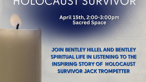 Thumbnail for Holocaust Survivor, Jack Trompetter.  April 15, 2026