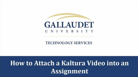Thumbnail for entry How to link a Kaltura video in Blackboard