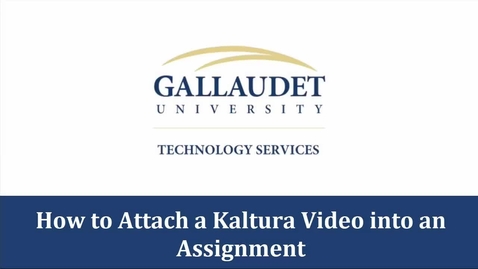 Thumbnail for How to link a Kaltura video in Blackboard