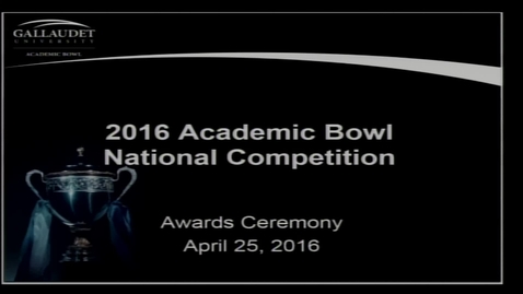 Thumbnail for 2016 National Academic Bowl Awards Ceremony