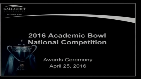 Thumbnail for entry 2016 National Academic Bowl Awards Ceremony