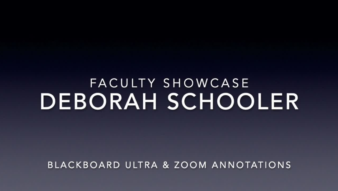 Faculty Showcase- Deborah Schooler