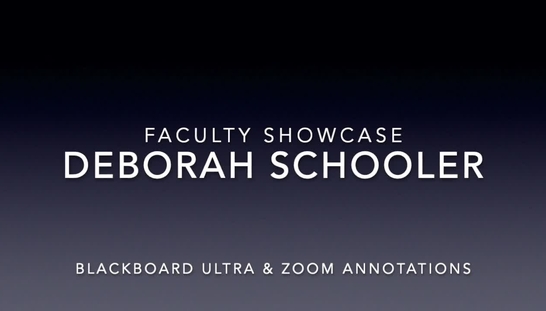 Faculty Showcase- Deborah Schooler