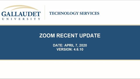 Thumbnail for Zoom Update 4.6.10 Tutorial