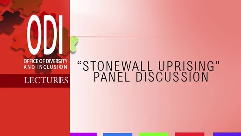 Thumbnail for entry ODI: Stonewall Uprising Panel Discussion - 10/10/13