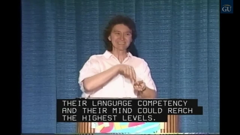 Thumbnail for entry The Deaf Way One &quot;Sign Language and Education&quot; (1989)