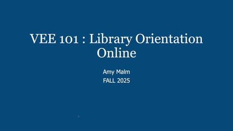 Thumbnail for Clip of VEE Remote Students 101_Part 1