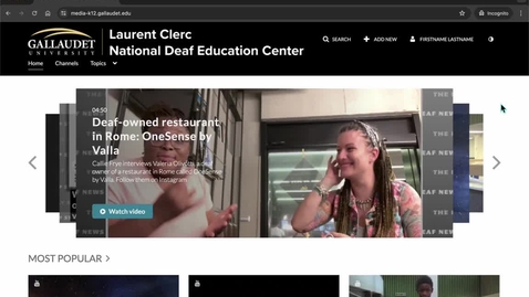 Thumbnail for Clerc Center: Webcam Recording