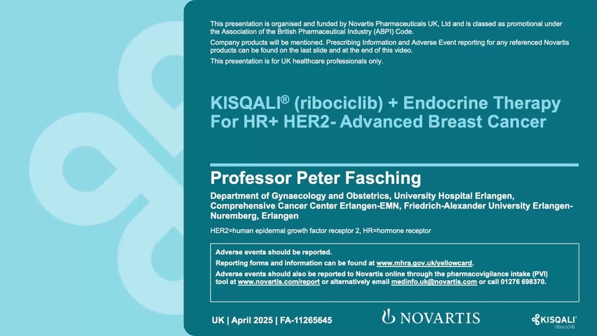 Kisqali Talking Head Case Studies - Peter Fasching video