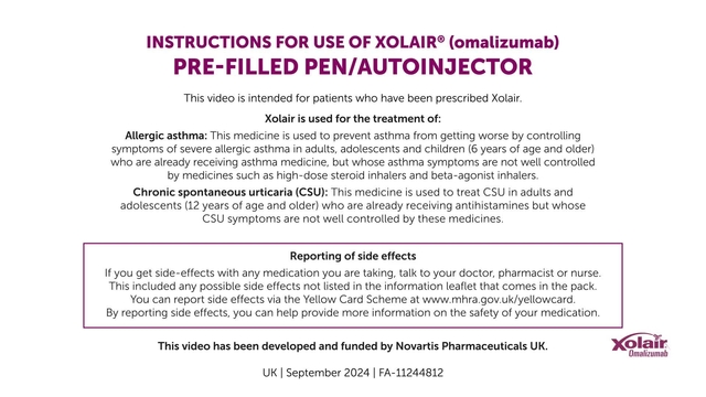 Xolair Autoinjector Video