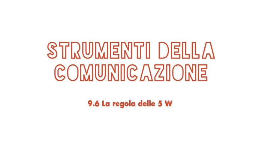 NIMP 1.9.6 La regola delle 5 W