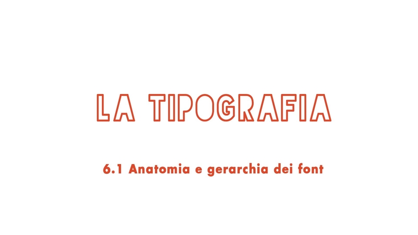 NIMP 1.6.1 Anatomia e gerarchia dei font