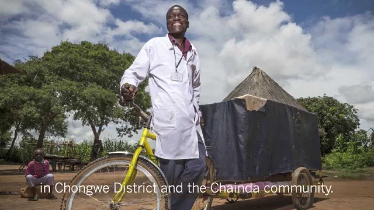 Malaria fighter rides bicycle into battle with disease