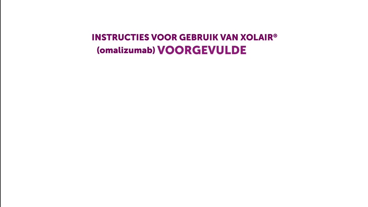 Zelfinjectie instructievideo Xolair
