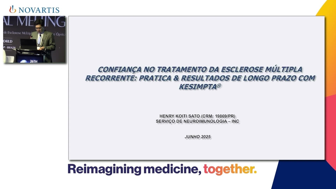 Aula evento BCTRIMS – Confiança no tratamento da EM recorrente: prática e resultados de longo prazo com Kesimpta – Dr Henry Sato